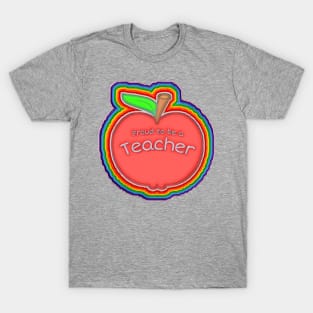 🌈🍎 Teacher Apple T-Shirt